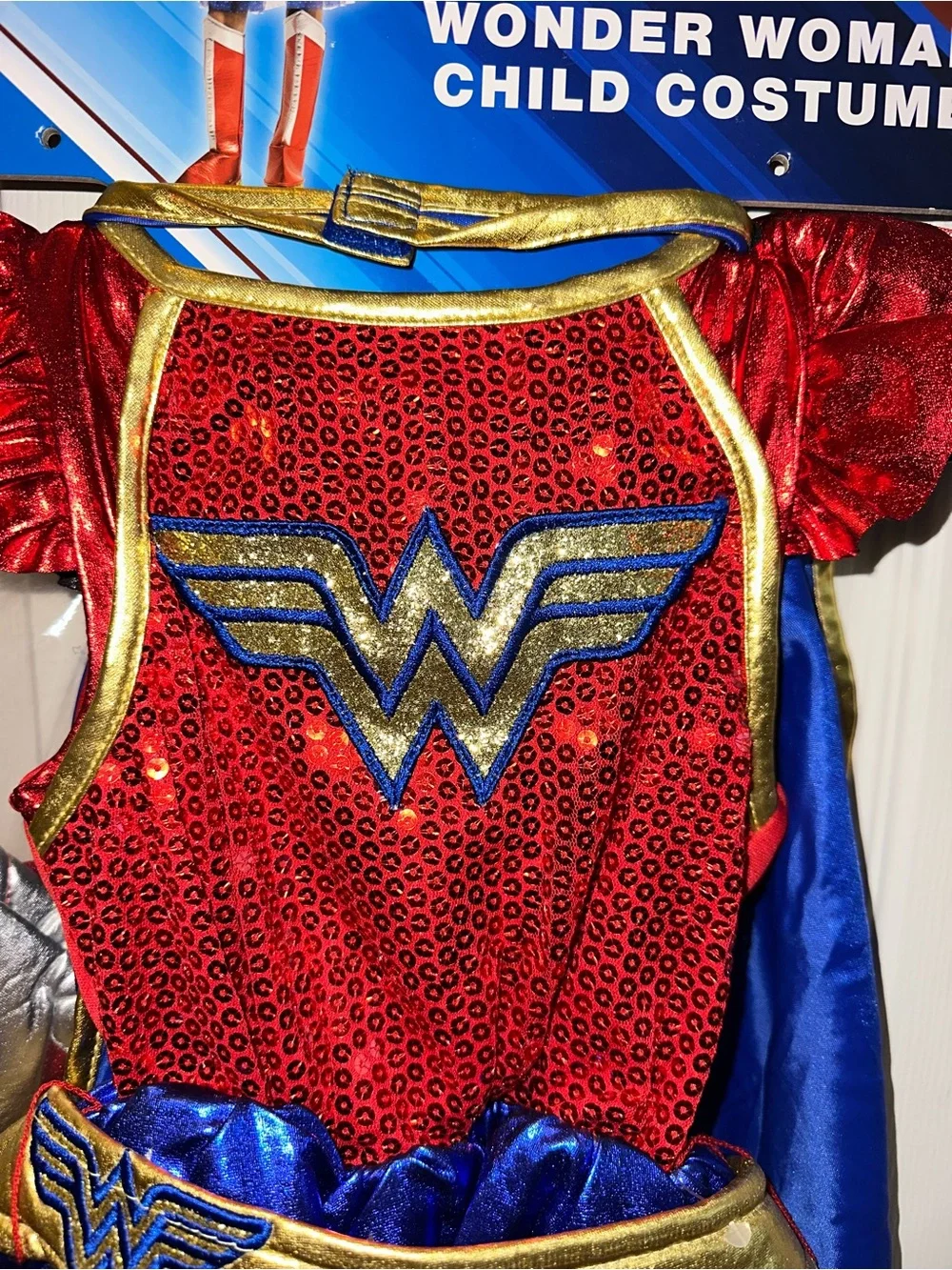 DC Wonder Woman Kids Superhero Costume - Red, Blue & Gold